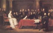 Sir David Wilkie THe First Council of Queen Victoria (mk25) oil painting picture wholesale